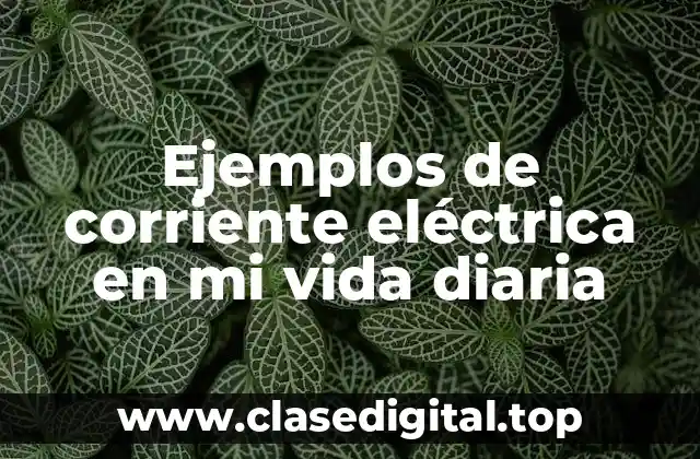 Ejemplos de corriente eléctrica en mi vida diaria