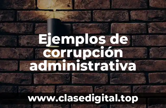 Ejemplos de corrupción administrativa
