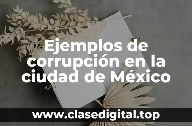 Ejemplos de corrupción en la ciudad de México