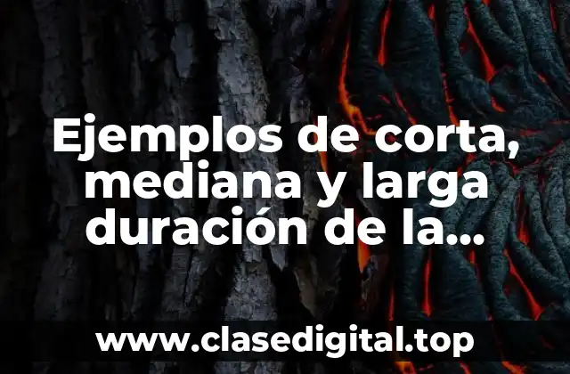 Ejemplos de corta, mediana y larga duración de la historia