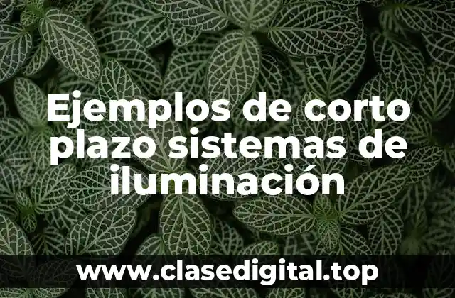 Ejemplos de corto plazo sistemas de iluminación