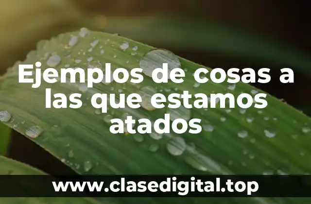 Ejemplos de cosas a las que estamos atados