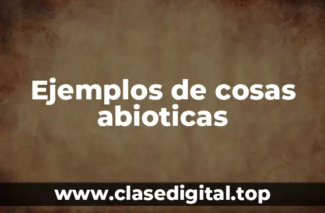 Ejemplos de cosas abioticas