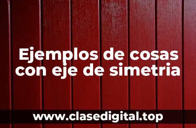 Ejemplos de cosas con eje de simetria