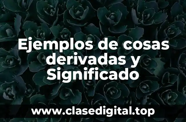Ejemplos de cosas derivadas y Significado