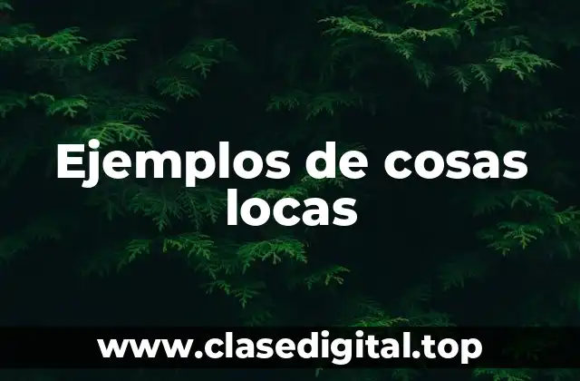 Ejemplos de cosas locas