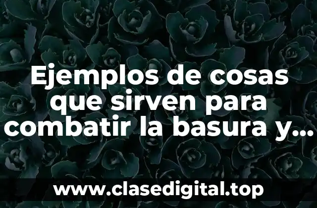Ejemplos de cosas que sirven para combatir la basura y Significado
