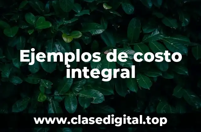 Ejemplos de costo integral