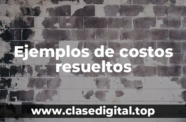 Ejemplos de costos resueltos
