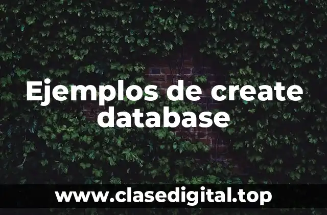 Ejemplos de create database