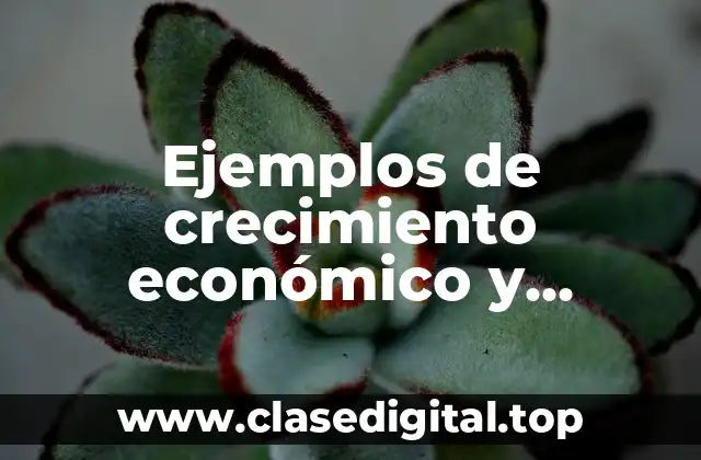 Ejemplos de crecimiento económico y desarrollo