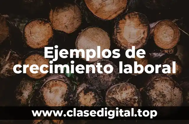 Ejemplos de crecimiento laboral