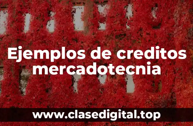 Ejemplos de creditos mercadotecnia