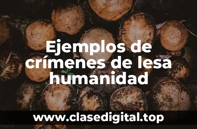 Ejemplos de crímenes de lesa humanidad
