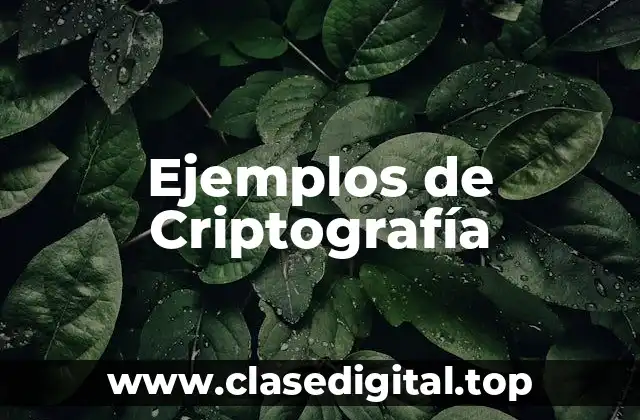 Ejemplos de Criptografía