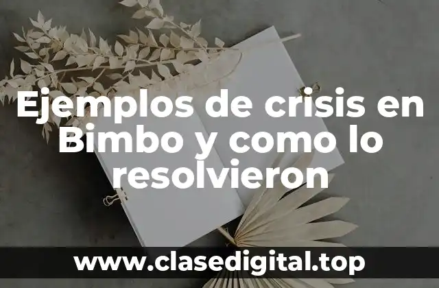 Ejemplos de crisis en Bimbo y como lo resolvieron