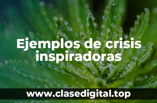 Ejemplos de crisis inspiradoras