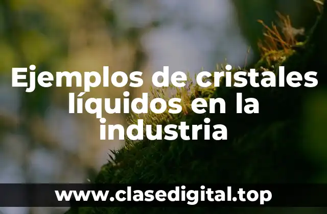 Ejemplos de cristales líquidos en la industria