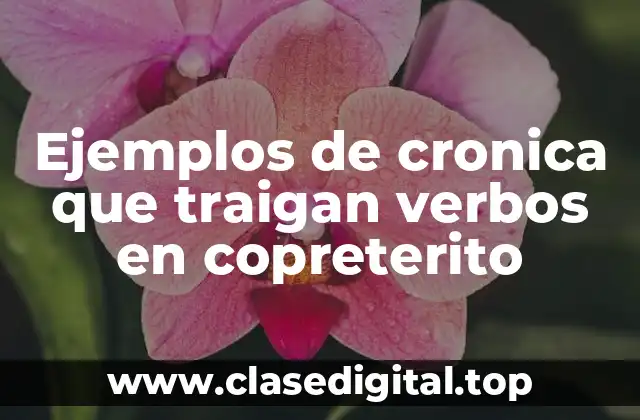 Ejemplos de cronica que traigan verbos en copreterito