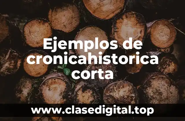 Ejemplos de cronicahistorica corta