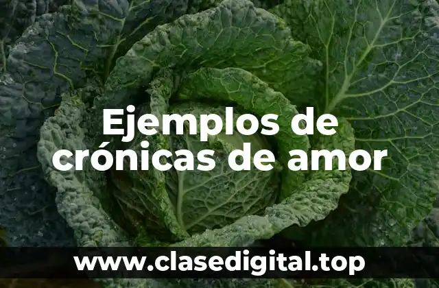 Ejemplos de crónicas de amor