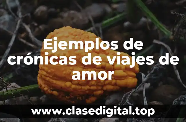 Ejemplos de crónicas de viajes de amor