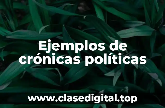 Ejemplos de crónicas políticas