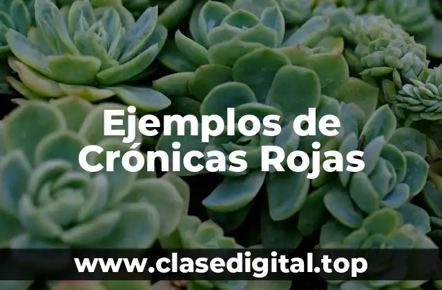 Ejemplos de Crónicas Rojas