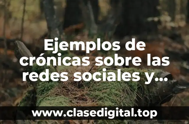 Ejemplos de crónicas sobre las redes sociales y Significado