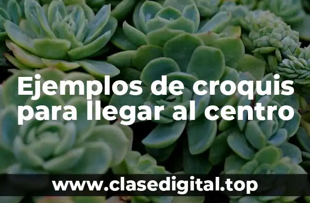 Ejemplos de croquis para llegar al centro