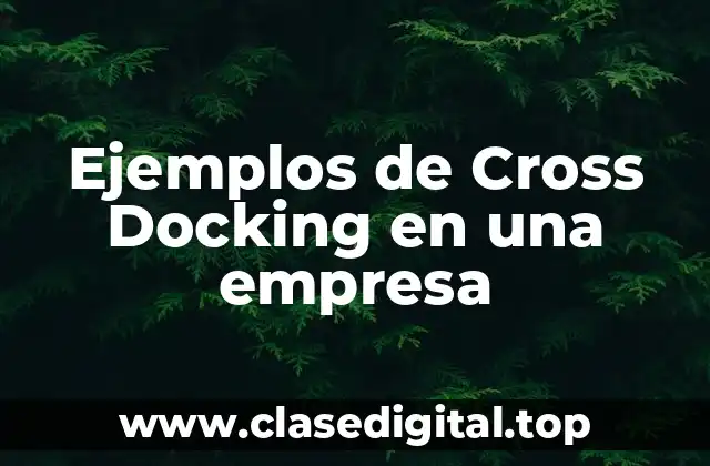 Ejemplos de Cross Docking en una empresa