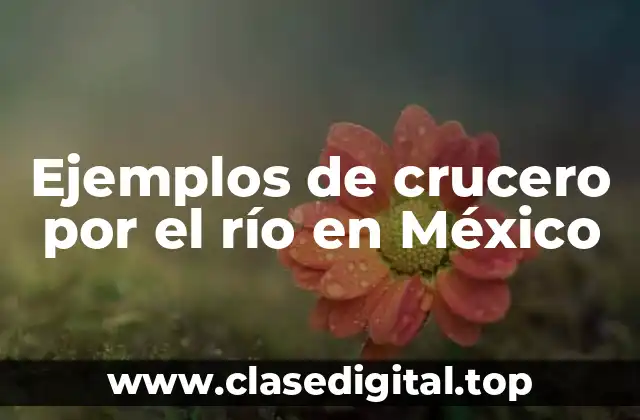 Ejemplos de crucero por el río en México