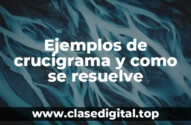 Ejemplos de crucigramas