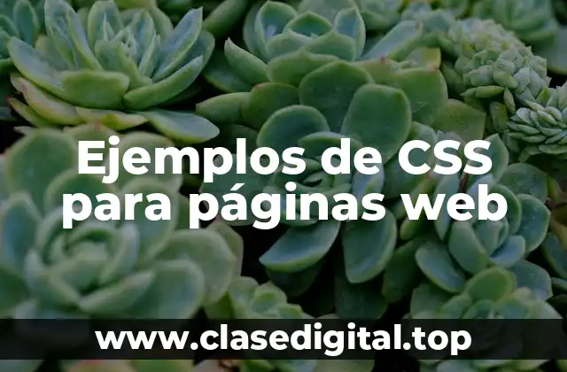Ejemplos de CSS para páginas web
