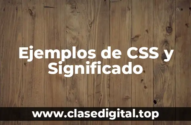 Ejemplos de CSS