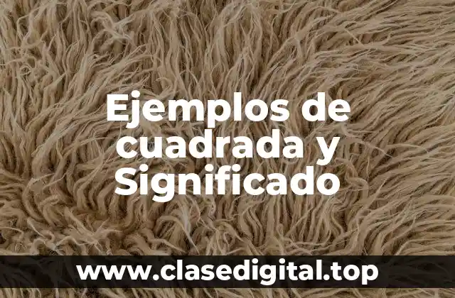 Ejemplos de cuadrada y Significado