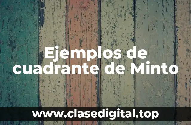 Ejemplos de cuadrante de Minto