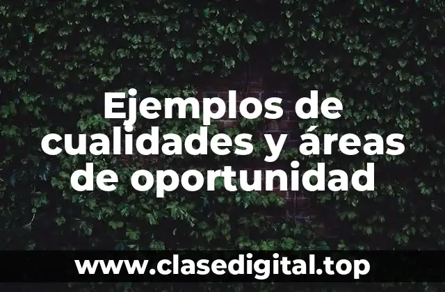 Ejemplos de cualidades y áreas de oportunidad