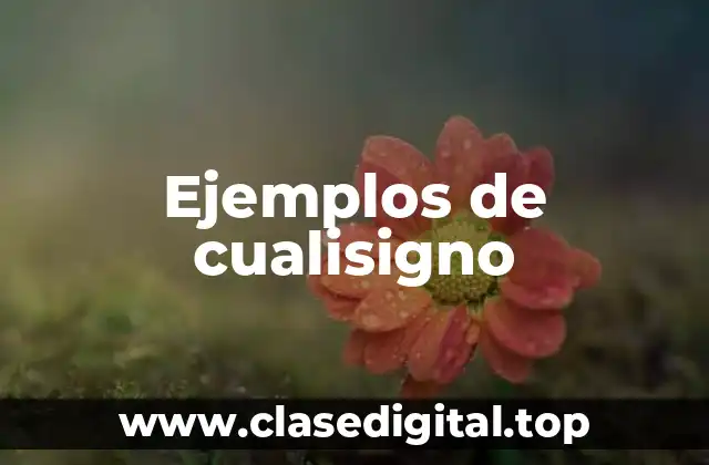 Ejemplos de cualisigno