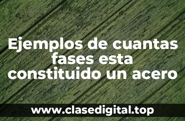 Ejemplos de cuantas fases esta constituido un acero