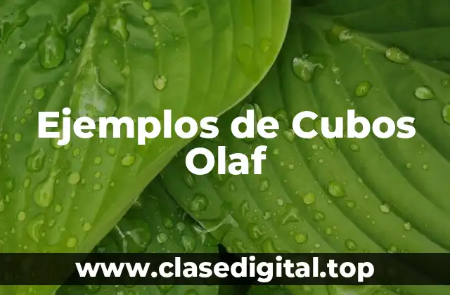 Ejemplos de Cubos Olaf