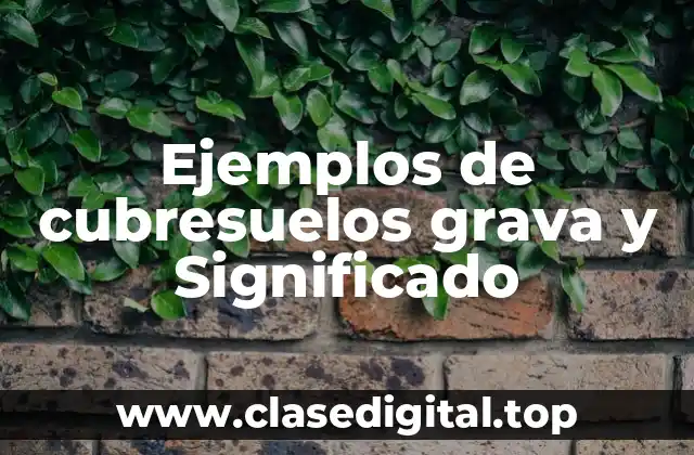 Ejemplos de cubresuelos grava