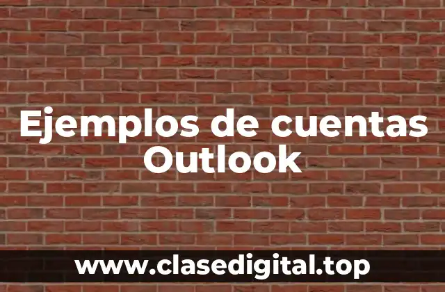 Ejemplos de cuentas Outlook