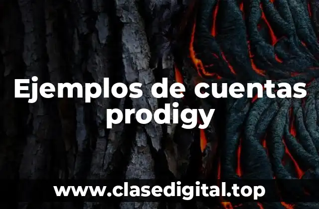 Ejemplos de cuentas prodigy