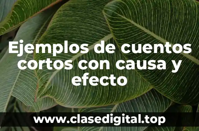 Ejemplos de cuentos cortos con causa y efecto