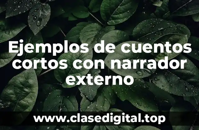 Ejemplos de cuentos cortos con narrador externo