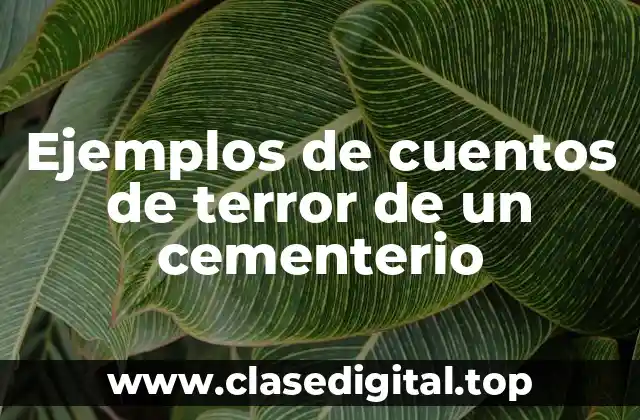Ejemplos de cuentos de terror de un cementerio