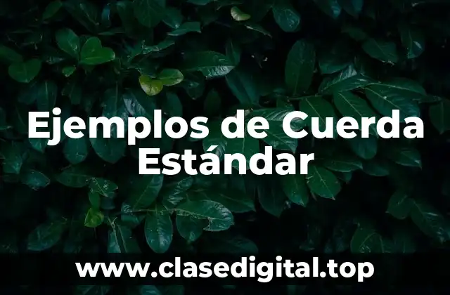 Ejemplos de Cuerda Estándar