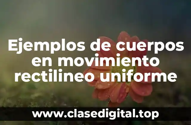 Ejemplos de cuerpos en movimiento rectilineo uniforme