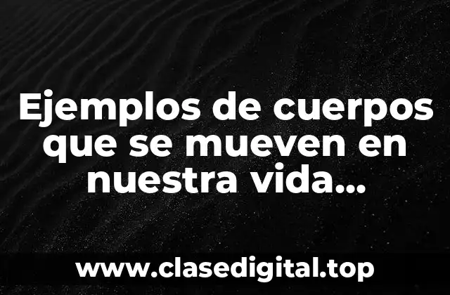 Ejemplos de cuerpos que se mueven en nuestra vida cotidiana y Significado
